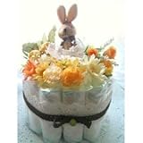 おむつケーキ　1段　男女兼用　Happy Yellow 　お買い得　おしゃれな出産祝い　結婚祝　人気ナンバーワン