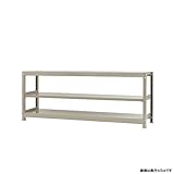 軽中量棚150kg 単体 幅180×奥行60×高さ70cm 3段 ニューアイボリー 150kg/段