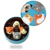 ゴンチャロフ バレンタイン2024 アニマルショコラ1箱【４個入】猫2種ブリティッシュ・三毛猫 犬2種パグ 柴犬 チョコレート バレンタイン 動物チョコ ギフト 手渡し