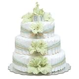 Large Mint Green Gladiolas Diaper Cakes by Bloomer by Bloomers
