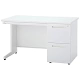 ODS-127-2 WH オフィスデスク 片袖机 W1200mm 2段袖箱 天板：ホワイト