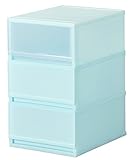 プラスト ミルキー 収納ボックス 3段 MX BL ブルー MX3403 写真パネル付