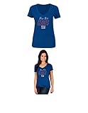 NFLニューヨーク・ジャイアンツWomen 's Winning Ranks半袖VネックTシャツ、XL、スタジアムブルーヘザー