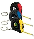 6 Feet Long Keychain Tape Measure- 2 Pack - Thumb Power Lock Measuring Tape - High Carbon Steel Blad