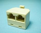 「232」5個セット オスから2分岐 RJ45 中継コネクター 8極8芯-526328