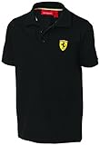 フェラーリキッズブラックシールドポロシャツ( XXS )