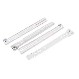 uxcell　スライド　ガイド　引き出し　ホワイト　50cmストレッチ長 　1ペア