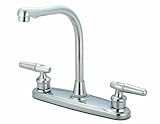 Aviditi Olympia Series K-5270-BN Elite Two Handle Kitchen High Arc Faucet, Brushed Nickle by Aviditi
