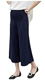 [パリド] ユッタリ マタニティ ガウチョ ワイド パンツ マタニティー ボトム 産前 産後 M ～ 3XL レディース (XXL, ネイビー) ストレッチ ウエスト お腹 伸縮 タイプ 妊娠 妊婦 