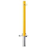 サンポール:サンバリカ―(ピラー)スチール製φ60.5 差込式鍵付・片フック 白色 FPA-7SK-F01(W)