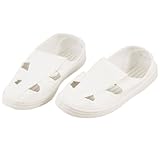 uxcell　女性の靴　ピュア　ホワイト　合成皮革　PVC　1ペア入り