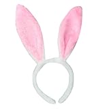 RaiFu ヘアバンド　子供　かわいいバニーイヤーズヘッドバンドソフトぬいぐるみウサギクリスマスハロウィンパーティーアクセサリー Pink