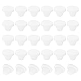 PATIKIL パイプ保護キャップ シリコン製 ホールプラグ 直径8mm 30個セット 防塵防水 8-8.5mm穴対応 スナップ溝付き 単管パイプ 配管 電線端子 養生作業などに ホワイト