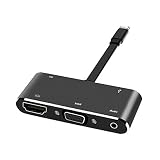 ベストアンサー USB typeC to HDMI VGA Audio USB3.0 5in1 マルチポート 変換アダプタ