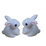 ガーデンオーナメント・置物 盆栽 ウサギ 風景装飾品　庭の装飾　2個セット