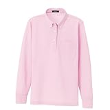 AITOZ 【レディース】ボタンダウン長袖ポロシャツ≪T/C鹿の子/消臭機能≫ #AZ-7616 ピンク 11号