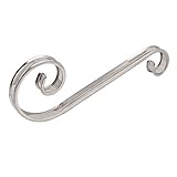 uxcell ゲートフェンススクロールバスター 500mmx150mm 304ステンレススチール S型 シルバートーン