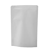 100マットホワイト耐久性クラフトStand Up ZipロックGussetバッグ封筒16 x 24 cm6.3 X 9.4 CM )