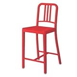 (2脚セット）東谷 ハイチェア 高さ60cm レッド CL-798RD 【×2セット】