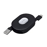 セイワ(SEIWA) 車内用品 スマホ充電ケーブル TYPE-C リールケーブル D577 巻き取り式 充電 タイプC 約1.2m ブラック Android IQOS3 データ通信 同期 2.4A