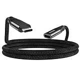 Thsucords USB C 延長ケーブル 100W 0.3M, USBM C 3.2 Gen 2 オス-メスコード 10Gbps データ転送 USB C 3.2 Type C 20V/5A 高速充電ケーブル 4K@60Hz ビデオモニター ナイロン編組ケーブル