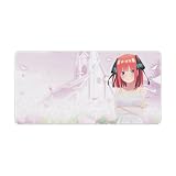 五等分の花嫁 中野二乃 ゲーミングマウスパッド 大型 アニメ マウスパッド キャラクター キーボードマット 水 耐久性良い 滑り止めゴム底 ゲーミングマウスパッド 大型 可愛い デスクマット レザー 超大型 デスクパッド おしゃれ プレイマット アニメキャラ オフィス自宅兼用 アニメ・萌えグッズ 30x60cm