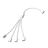 LEDテープライト RGB 用 4分配ケーブル（GT-5050RGB-4C） 4芯 28cm（ピン無し）1-4分岐ケーブル