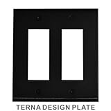 スイッチプレート・コンセントプレート　モダンブラック　3+3