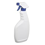 MOONRISE スプレーボトル 500ml 霧吹き 詰め替え容器 アルコール 除菌剤・殺菌剤などの詰め替え容器 (平型, 白/青)