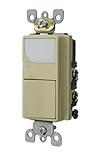 Leviton 15-amp 120 V AC組み合わせデコラスイッチwith LEDガイドライト 6526-I 1