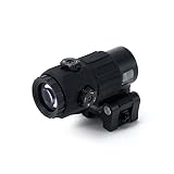 EO G45 タイプ マグニファイア リアル 刻印 レプリカ ブラック EXPS G45 STSマウント 5倍 Magnifire ブースター スコープ (ブラック)
