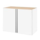 日本製 シューズボックス 転倒防止金具付 下駄箱 靴箱 シューズケース 〔上置棚・幅75cm〕 ホワイト