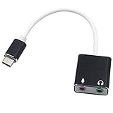 Ulyris Type-C to 3.5mm変換アダプタャック ヘッドホン/マイク端子 プラグアンドプレイ Type C外付け サウンドカードUSB-C オーディオ 3.5MM変換アダプタ