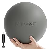 FITMIND ステキティスボール ピラティスボール 20cm ぎむにく エクササイズボール 玉 ヨガボール 小さい ストレッチ リハビリ ギムニック(チャコールグレ)