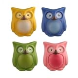 カラフルなフクロウコインお金銀行