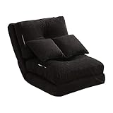 ソファ 3WAYソファベッド60 フリッシ クッション付 幅60cm リクライニング/ブラック