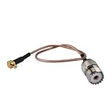 DHT Electronics RF同軸同軸ケーブルアセンブリUHF so239 so-239 to MCXオス右角度12 "