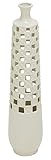 Deco 79 57532 Ceramic White Vase [並行輸入品]