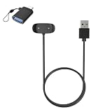 Amazfit Active Edge/Active/bip5 unity/bip 5/GTR mini/GTS4 mini/bip3 Pro/bip3/bip U/GTS2/GTS2 mini/GTS 2e/GTR 2e スマートウォッチ 充電ケーブル 充電器 + USB to Type-Cアダプター(1枚)【KONXISA】USB充電 1M マグネット充電コード 高耐久（1本/ブラック）