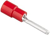 ニチフ端子工業 銅線用 環境配慮形 絶縁被覆付圧着端子(TC形)棒形 赤 TMEX TC-1.25-11-RED