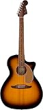Fender フェンダー エレアコギター Newporter Player, Walnut Fingerboard, Gold Pickguard, Sunburst ソフトケース付き