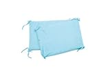 Baby Boum Super Soft Padded Cot Bed Bumper (Azur, 36 x 180 cm) by Little Helper