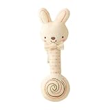 Amorosa mamma アモローサマンマ ガラガラ おもちゃ ラトル ぐるぐるスティック オーガニックコットン うさぎ,ぐるぐるスティック