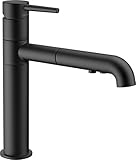 Delta Faucet 4159-BL-DST Signature Single Handle Pull-Out Kitchen Faucet, Matte Black [並行輸入品]