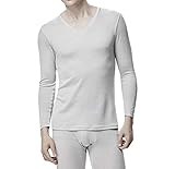 [ミズノ] 発熱素材インナー ブレスサーモアンダーウェアプラス Vネック 長袖シャツ 防寒 肌着 吸湿発熱 C2JA9641 メンズ ベイパーシルバー(旧モデル) L