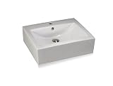 Lenova PAC-02 Porcelain Above Counter Square Sink, White [並行輸入品]