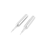 uxcell こて先 はんだアイアンヒント はんだごてヒント 金属 2個 42mmのロング 0.2mmのポイント直径 900M-T-I