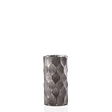 Torre & Tagus Linus Chiseled Brushed円柱花瓶小さな グレー 902442B