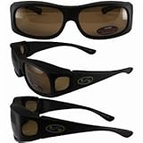 Lidzサングラスブラックフレームブラウン偏光レンズBluewater byグローバルビジョン