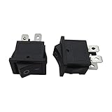 Goliton®　 ロッカースイッチ　ブロック　2X　4X　KCD-104電源スイッチ　6A 250V　ブラック